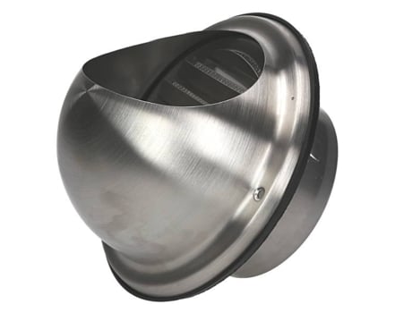 Tampa de Conduta de Ejector de Ar de 200 mm em Aço Inoxidável, Cobertura de Caixa Exterior Semicircular