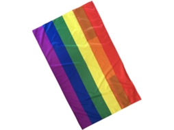 Capa com Mangas e a Bandeira do Arco íris Lgbt da Kichouse, em Poliéster, 89 X 150 Cm, para Eventos e Festas do Orgulho CHABERLU