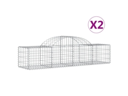 Gabion Basket, Gabion Baskets Vidaxl Prateado Ferro (200 X 50 X 40/60 Cm)