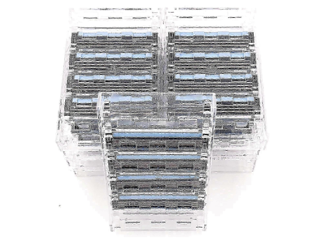 40 Cartuchos De Lâmina De Barbear Tripla Compatíveis Com Gillette Sensor, Sensor Excel, Sensor 3, Sensor 2 E Personna Triflexx - Lâminas Flexíveis