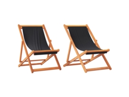 Folding Chair, Folding Chairs Vidaxl Preto Tecido (n/a)