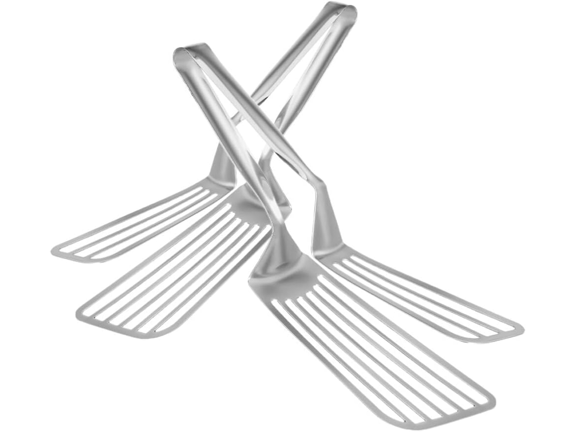 Pinça Para Bife Alipis De Aço Inoxidável 2 Peças, Espátula Multifuncional Para Churrasco, Culinária E Fritura, Utensílio