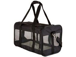 Mochila para Cães e Gatos, com Tela, Macia, Preta AQUAFORGE