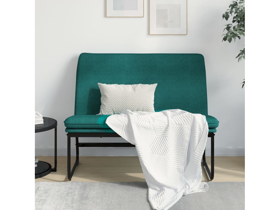 Vidaxl Banco 100x75x76 Cm Tecido Verde-escuro