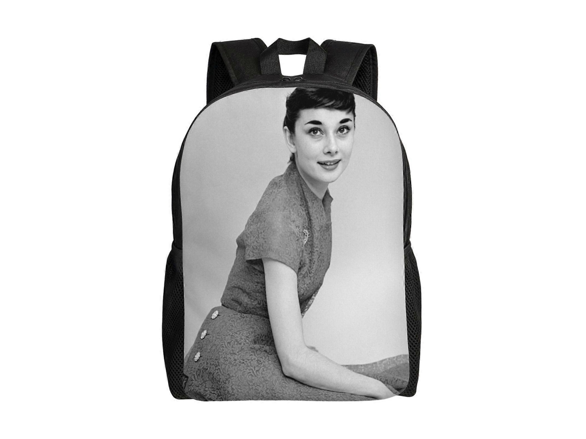 Mochila Audrey Hepburn Para Estudantes, Durável E Leve, Impermeável E Com Alças Respiráveis. K54 Olysi Shop