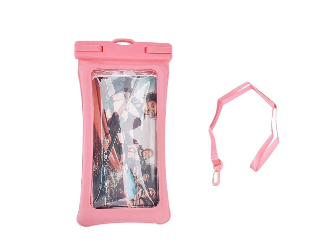 Capa Impermeável TPU para Celular Rosa 7.2 polegadas S/MARCA