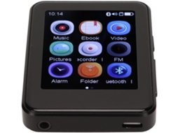 Leitor Mp3 Bluetooth YIZHOOD Mp08 2.5Inch Ecrã Tátil 4G Tf Card Preto
