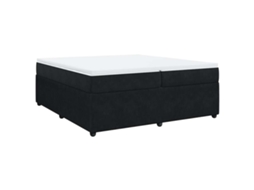 Cama Box Spring Vidaxl Preto Veludo (200 X 200 X 46 Cm)
