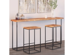 Vidaxl Tampo De Mesa Retangular Borda Viva 160x40x2,5 Cm Acácia Maciça