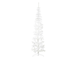 Vidaxl Meia Árvore De Natal Fina Com Suporte 240 Cm Branco