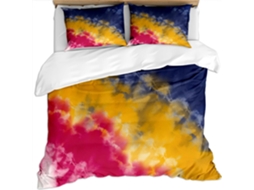 Capa de Edredom com 2 Fronhas 65x65cm em Microfibra Fronha 240x260cm,