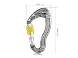 Carabina D 25kn Alumínio Aeronáutica Camping Escalada