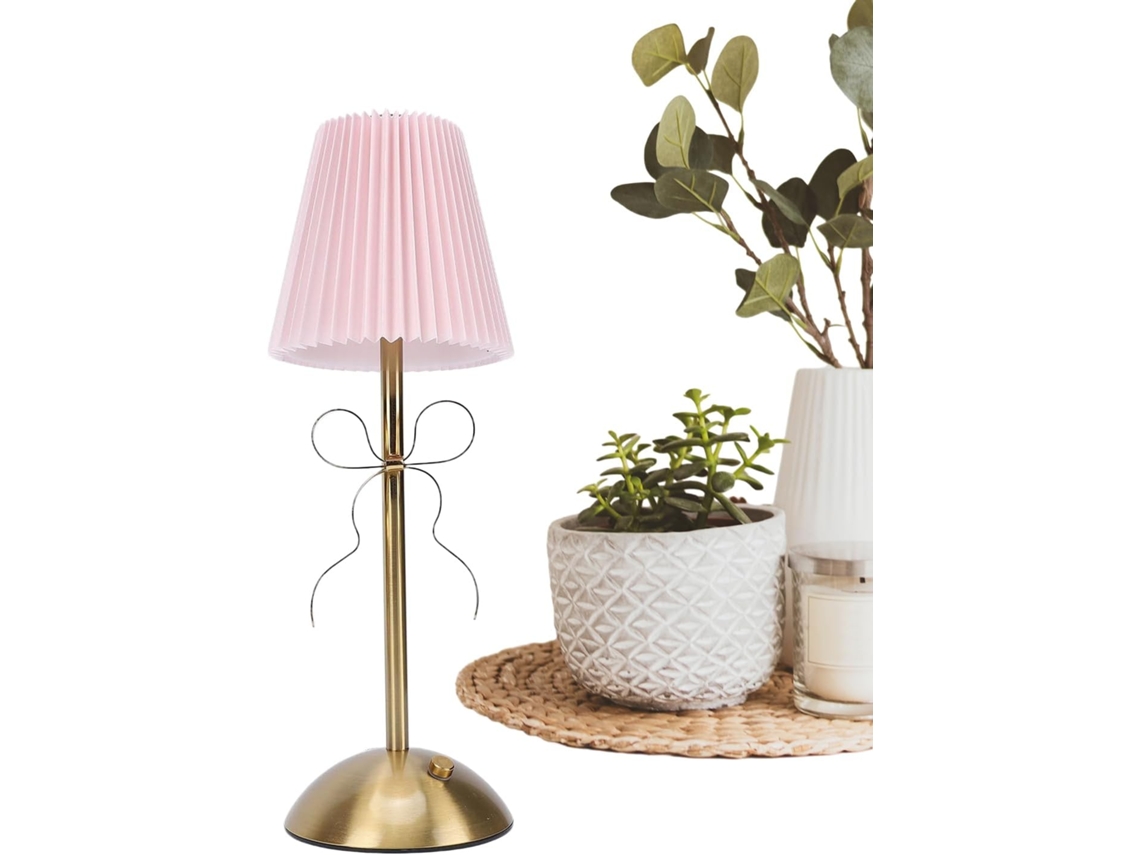 Luminária Em Laço Formato Para Quarto Menina, Led Light Sem Fio, Laço Design