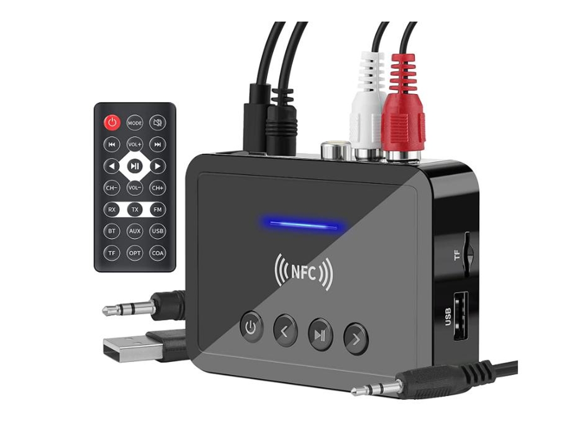 Transmissor/receptor Bluetooth Yizhood M6 3.5mm Aux/rca/usb Preto