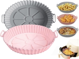 Lurelia Forma De Silicone, 2 Formas, 20cm, Reutilizável, Livre De Bpa, Para Air Fryer
