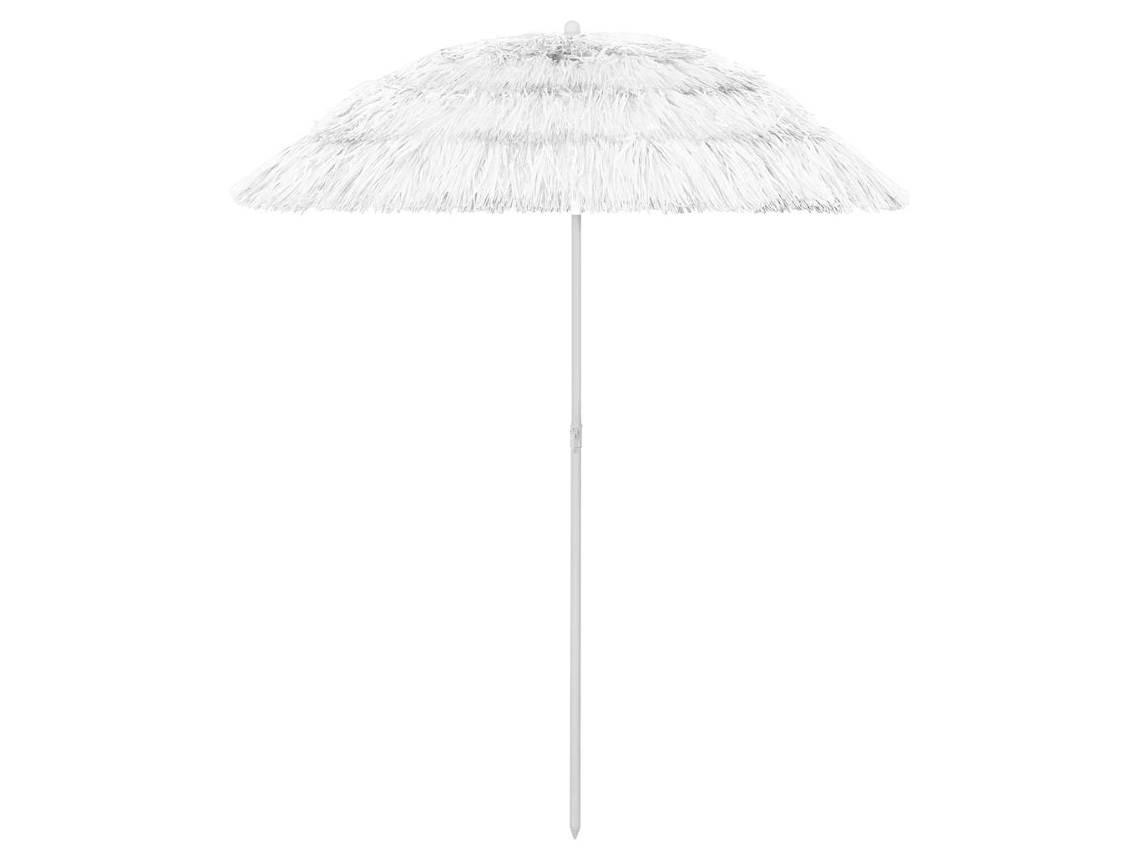 Vidaxl Guarda-sol De Praia Hawaii 180 Cm Branco
