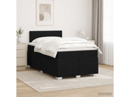 Vidaxl Cama Box Spring Com Colchão Preto 120 X 190 Cm Tecido
