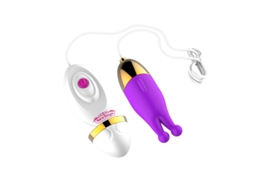 Vibrador De Massagem De Silicone Com Controle Remoto Com Fio Com 12 Modos Para Mulheres (roxo)