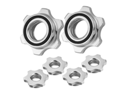 Conjunto De 6 Porcas Travamento Antiderrapantes Para Barras Peso,