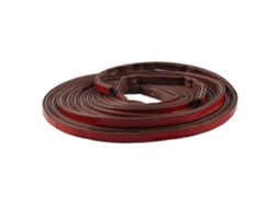 Fita vedação porta janela 6m borracha silicone autoadesiva marrom resistente climática 8mm | S/MARCA