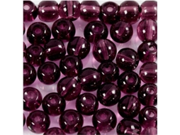 45 Contas de Vidro Facetadas Redondas 4 Mm Roxo Creotime