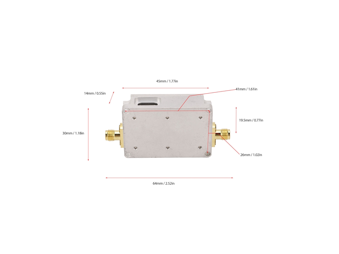 Laxiscreed Amplificador De Baixo Ruído 40db Para 10mhz A 6ghz Com Transmissão Precisa