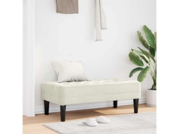 Vidaxl Banco Com Almofada Creme 113 X 57 X 39 Cm Veludo