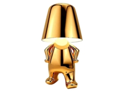 Lâmpada De Mesa De Cabeceira Touch Gold Thinker Sem Fio Recarregável Com Carregamento Usb Decorativa C Ouro