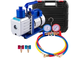 Bomba De Vácuo 4,8 Cfm 1/3hp Com Manômetro E Kit De Refrigeração