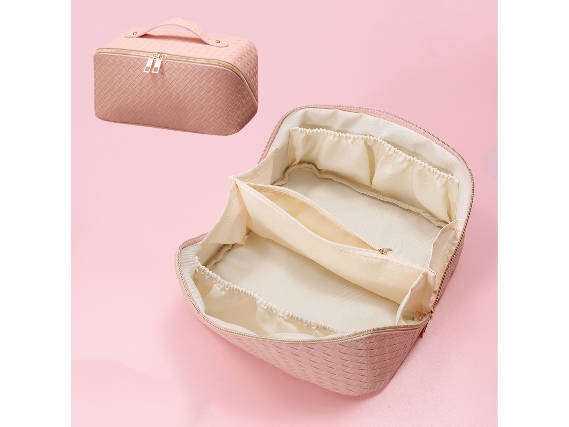 Bolsa De Cosméticos Impermeável De Pu Rosa, Presente De Dia Dos Namorados Para Mulheres SUNNY SPACES