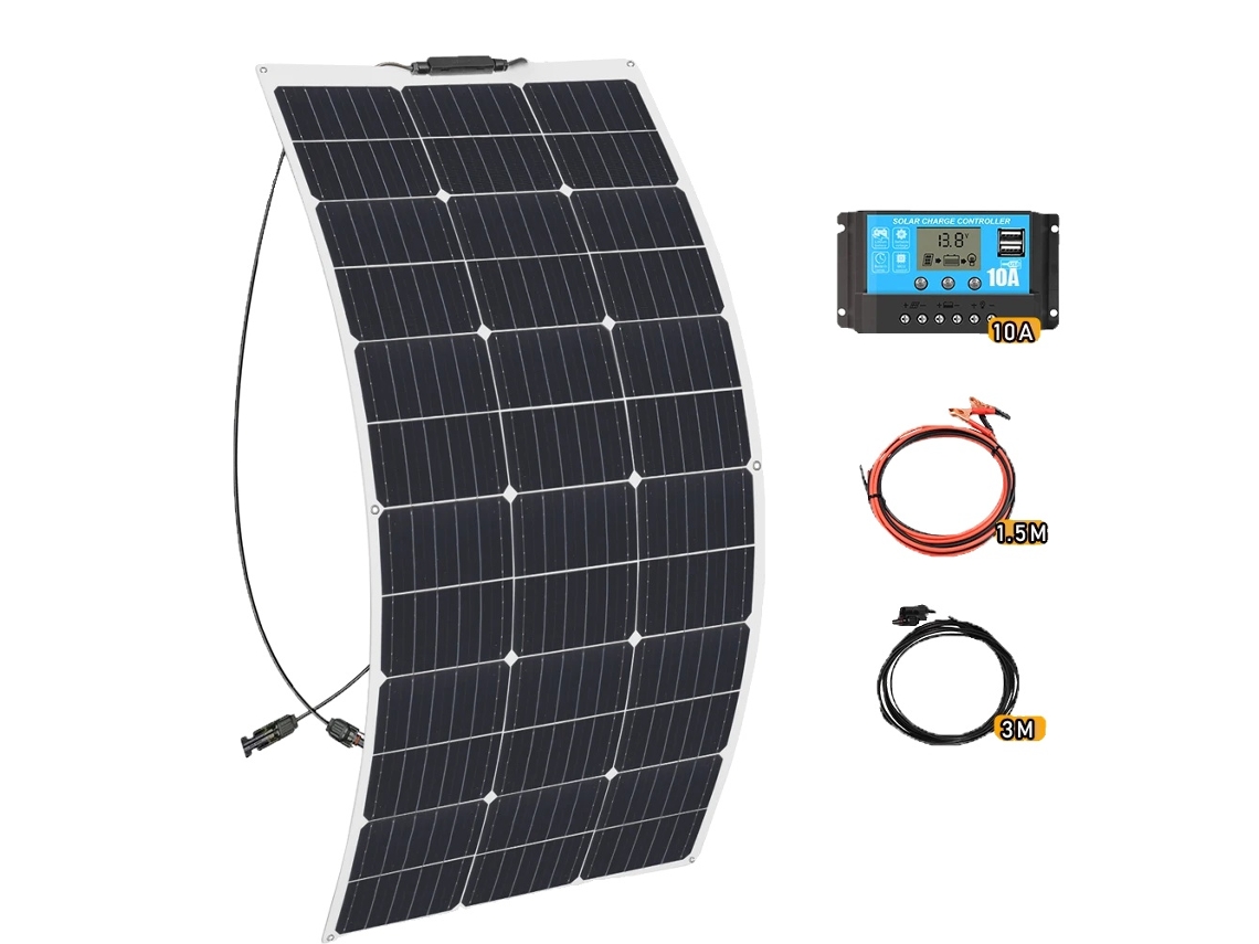 Kit De Painel Solar Flexível, Alta Eficiência 21,8, Múltiplas Opções De Potência ,kit De Painel Solar De 100w Oem (100w/200w/300w)