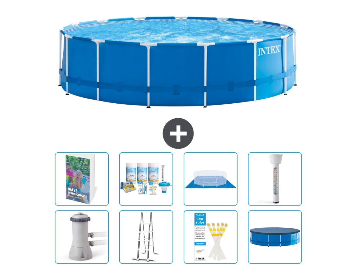 Intex Piscina Com Estrutura Redonda - 457x122 Cm - 9-peças S574