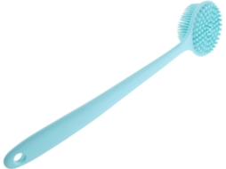 Escova De Silicone Com Cabo Longo Para Esfoliação Corporal 1 Unidade Azul