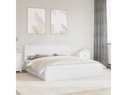 Vidaxl Cama Com Armazenamento Branco 180 X 200 Cm Derivados De Madeira