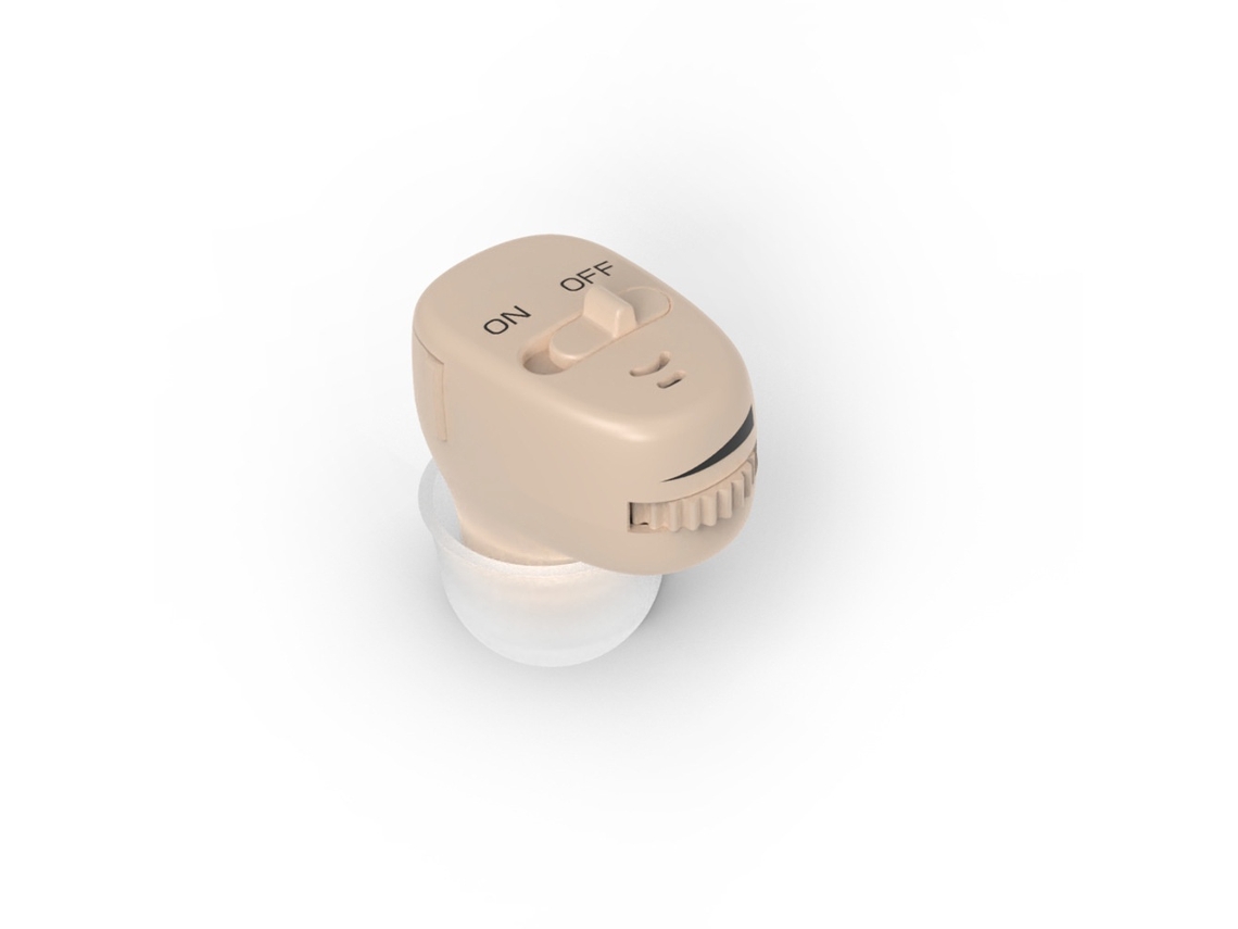 Aparelho Auditivo Invisível Para Idosos Com Baterias De Zinco-ar, Ganho De Som De 35db, Volume Ajustável (bege)