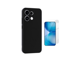 Kit Vidro Temperado Cleargorilasglass Capa Proteção Silicone Gift4me Para Oppo Reno16 Pro - Preto