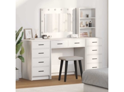 Vidaxl Mesa De Vestir 3 Unid. Branco 78,5 X 41 X 135 Cm