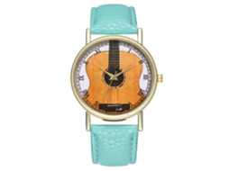 Reloj De Pulsera Analógico De Cuadrante Redondo Con Movimiento De Cuarzo (menta)