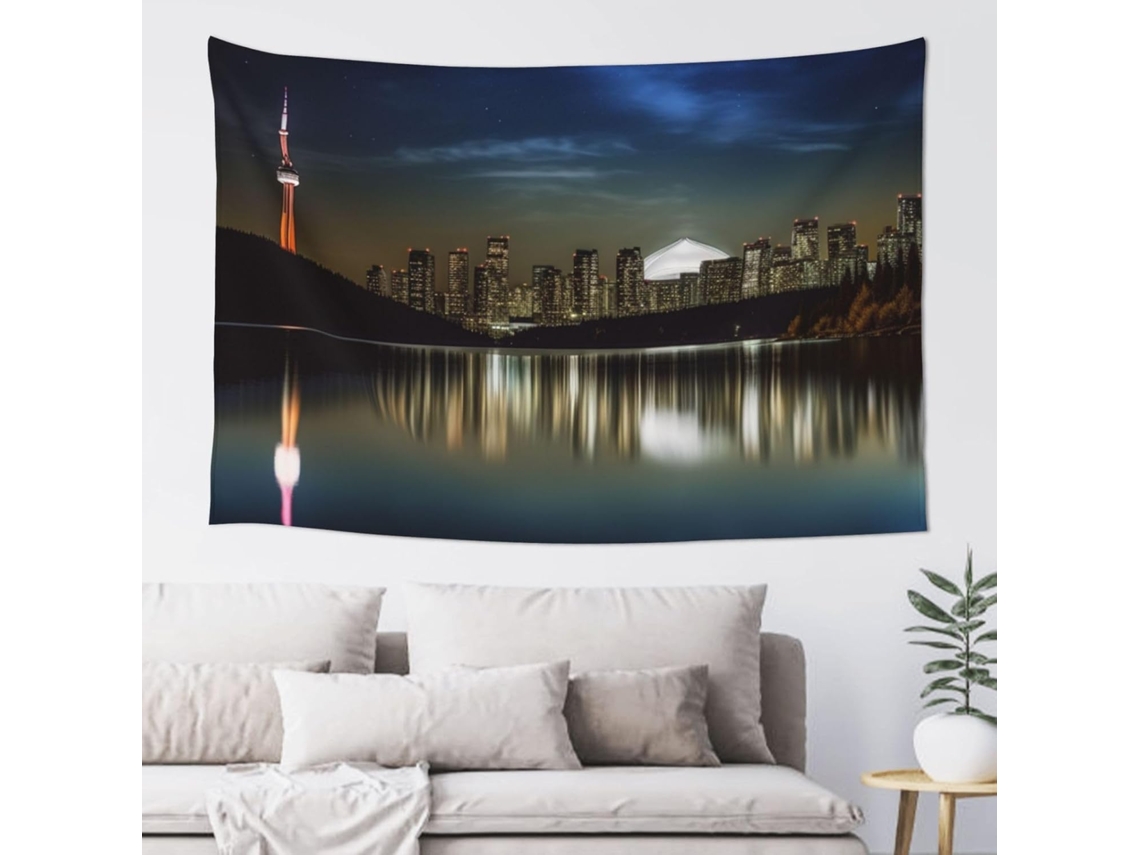 Tapeçaria Decorativa Parede Night Canada, Macia E Larga, Decoração Casa E Quarto, 152 X 102 Cm (60 X 40 Polegadas).