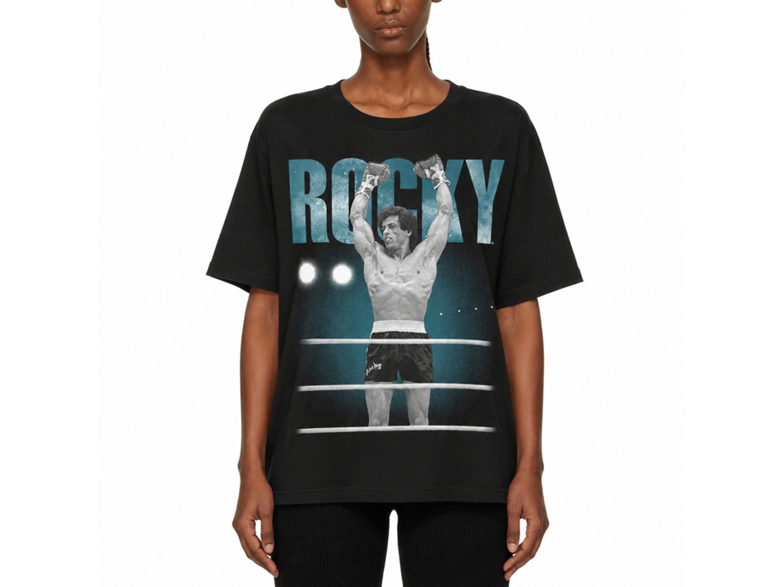 Rockinstone Rocky The Champ Black T-shirt Size:xl