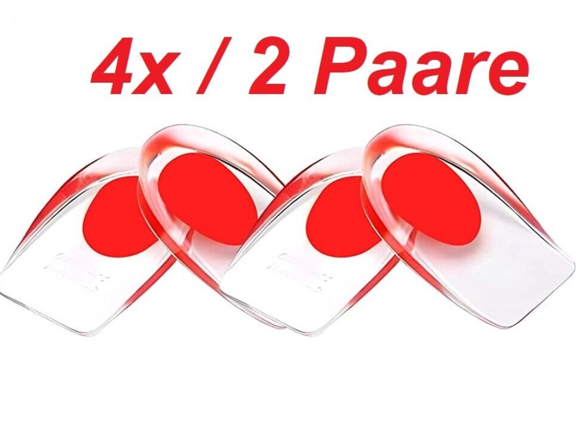 Palmas de Silicone para Calcanhar Vermelho Tamanho Grande Cuidados com os Pés ZMDECQNA