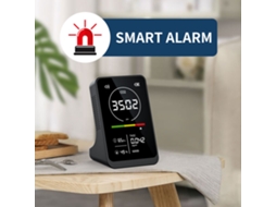 Medidor de qualidade do ar 4 em 1 com sensor NDIR detector de CO2 TVOC temperatura umidade portátil com alarme S/MARCA
