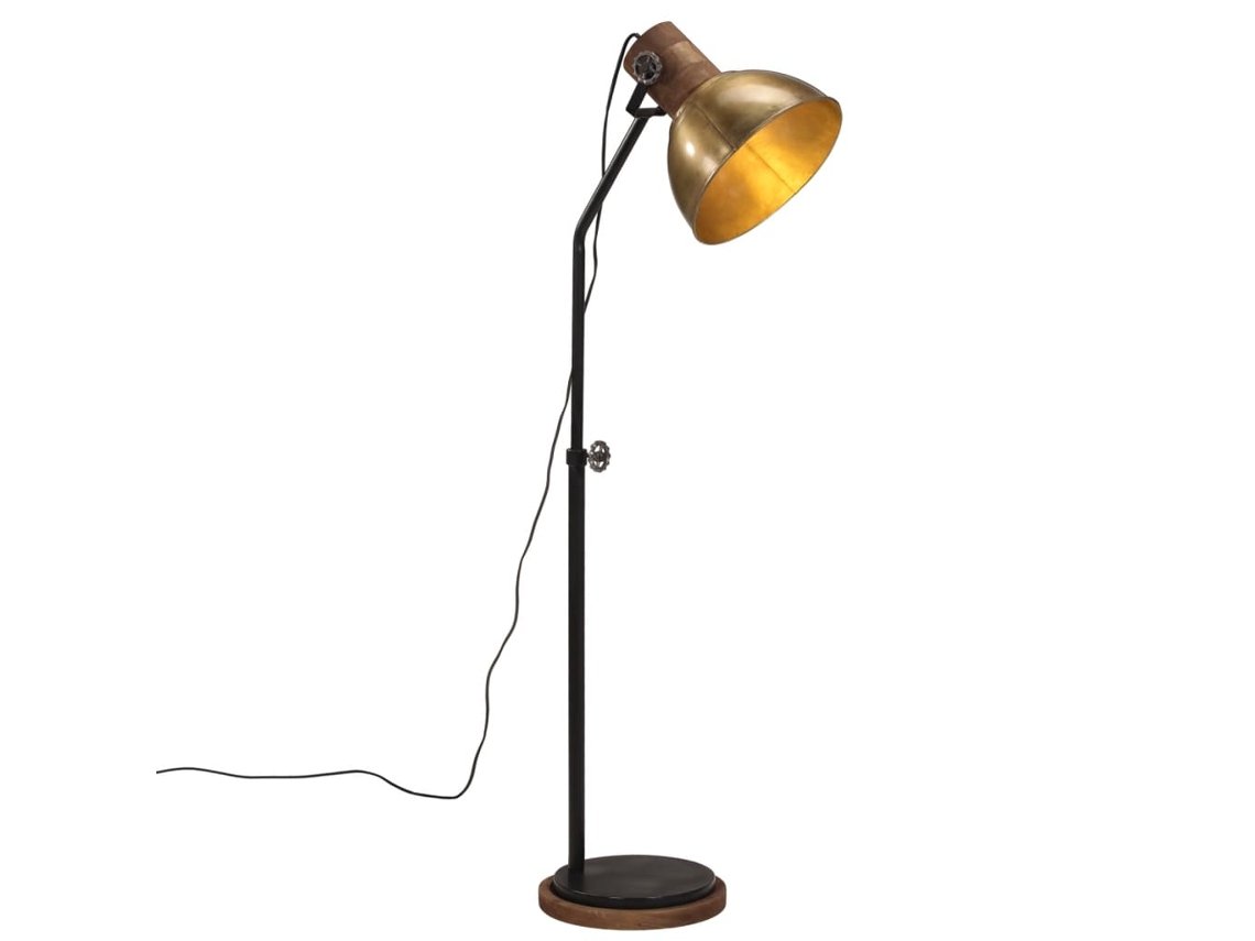 Candeeiro de pé VIDAXL Marrom Ferro (30x30x100-150 cm)