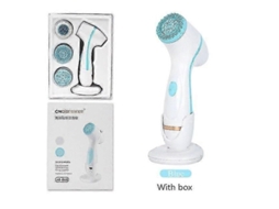 Escova Facial de Silicone Nu3 em 1, Massageador Facial, Limpador Elétrico Sônico, Uso Dispositivos Bele Za. GOKOCO