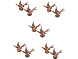 Conjunto De 10 Puxadores Decorativos Em Formato De Pássaro Para Portas De Armários, Com Acabamento Antigo.