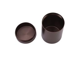 Mini Caixa de Chá de Metal, Recipiente Pequeno e Portátil MDUG (cor Café)
