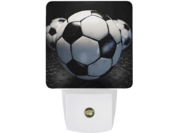 Led Night Light Com Design Bola Futebol E Sensores De Luz Banheiro, Corredor, Escadas, Quarto E Cozinha