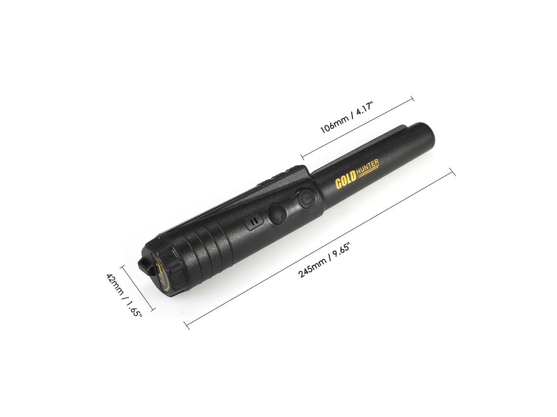 Detector de Metais Portátil Pinpointer com Afinamento Automático e Estojo para Caça a Tesouros e Ouro | S/MARCA
