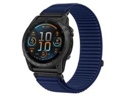 Bracelete para Garmin Nylon trançado com fecho de velcro interface metálica azul celeste XIAOMOYU (20mm)