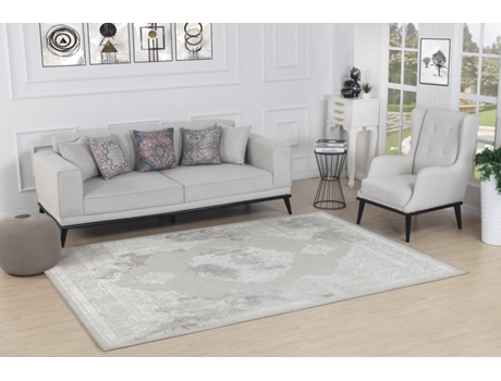 Tapete Vintage Oriental SURYA Azra (160 x 213 cm - Polipropileno - Branco)